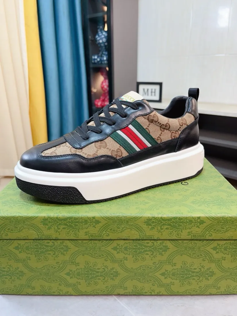 Men's shoes 💰458🌹🌹[GUCCI] Gucci's new lace-up casual men's shoes are on the market first, and the materials and workmanship are superior to all versions on the market. The highest quality shipped first-layer cowhide with imported original perforated materials➕Genuine leather lining, privately molded soft outsole, high foot comfort, imported special materials highlight the brand's unique charm, high-end customization 38-44